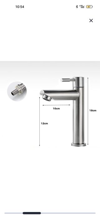 Grifo de baño Inox (2 unidades)