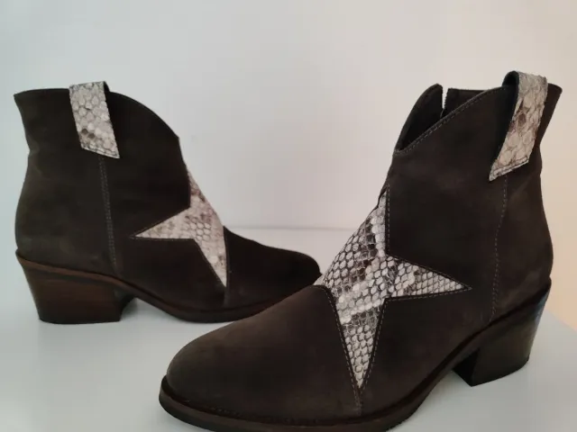 Botines Plumers Ante Marrón Talla 36