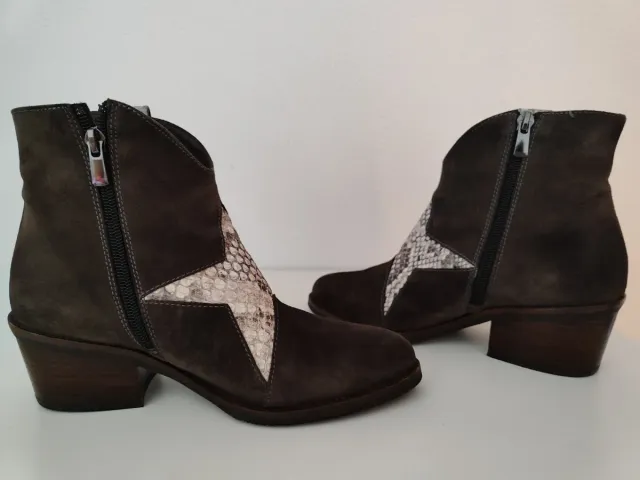 Botines Plumers Ante Marrón Talla 36