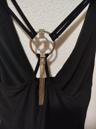 ¡REBAJA FIESTAS! Top fiesta con aro dorado