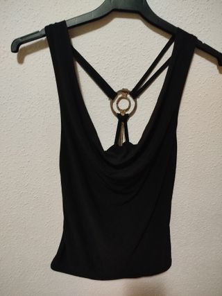 ¡REBAJA FIESTAS! Top fiesta con aro dorado