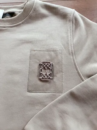 Sudadera Zara Beige Mujer