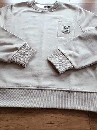 Sudadera Zara Beige Mujer