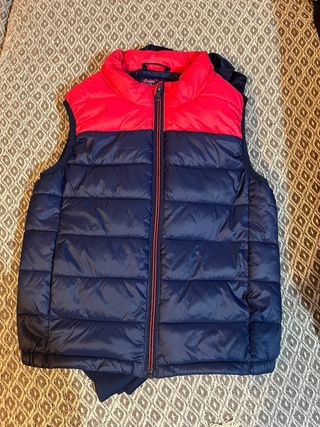 Chándal niño azul y chaleco rojo/azul