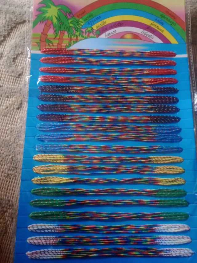 100 Braccialetti dell'Amicizia Multicolore