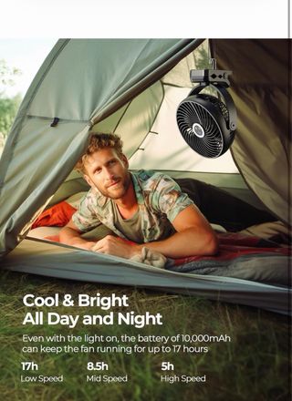 Ventilador Portátil Koonie 10000mAh LED
