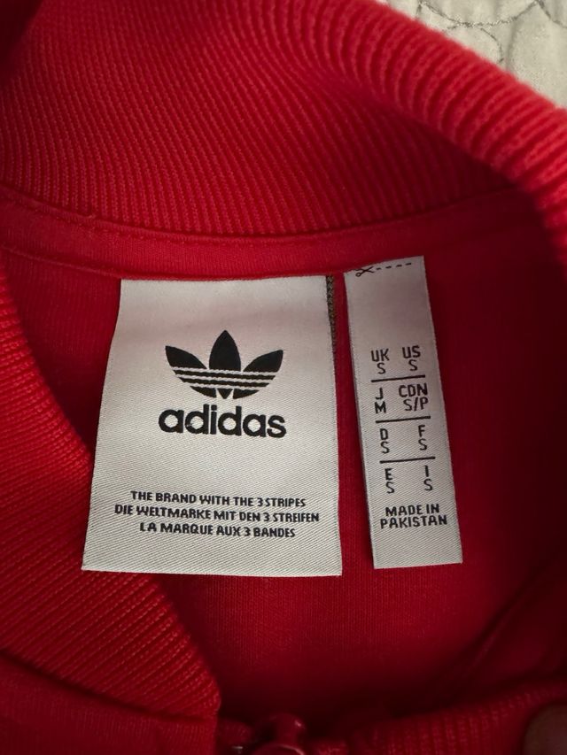 Sudadera Adidas Roja Cremallera