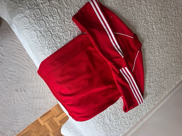 Sudadera Adidas Roja Cremallera