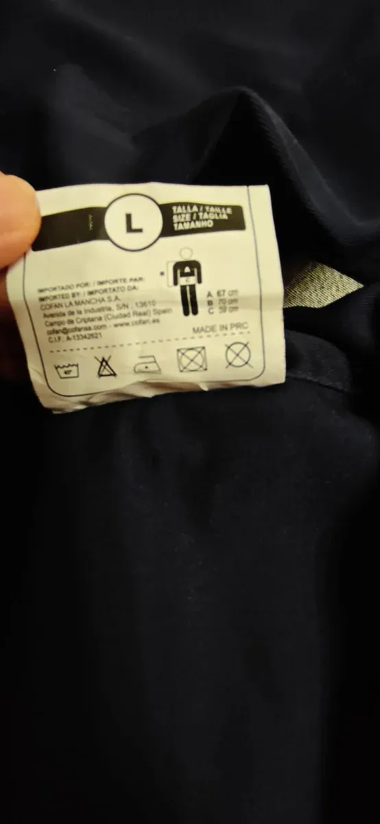 Uniforme de trabajo azul Cofan Talla L