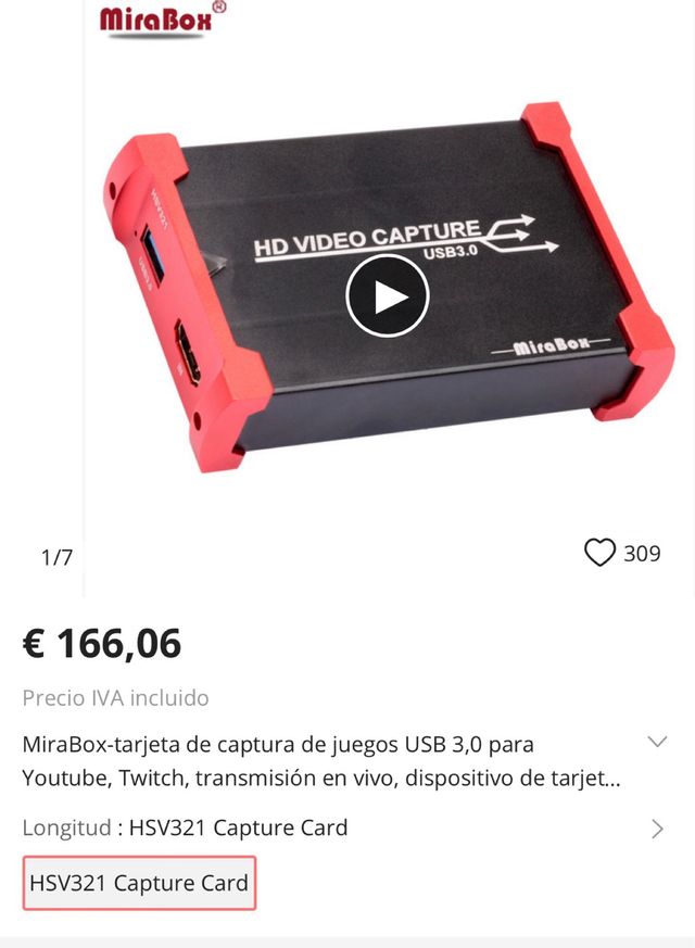Tarjeta de captura MiraBox