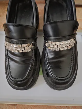 Mocasines SIMMI LONDON negros pedrería T38