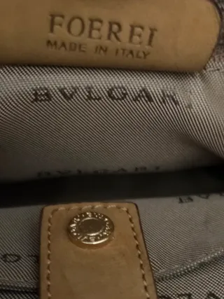 Borsa Bulgari scamosciata beige/marrone