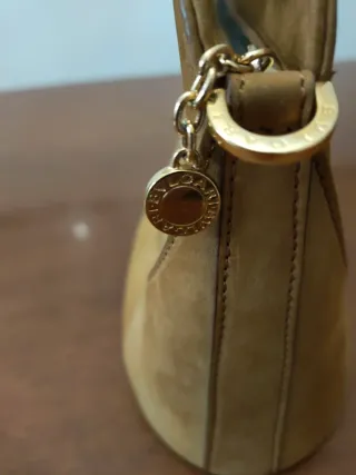 Borsa Bulgari scamosciata beige/marrone