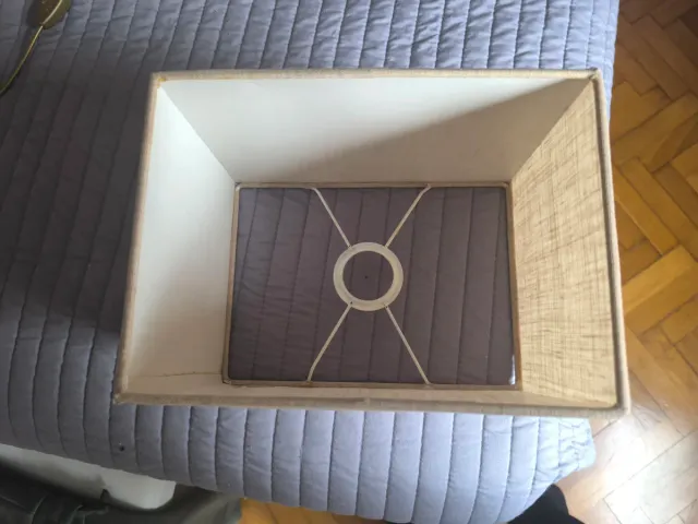 Pantalla de lámpara rectangular beige