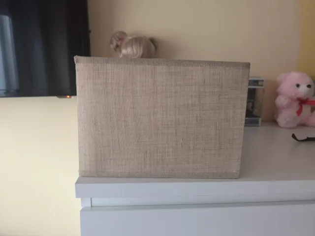 Pantalla de lámpara rectangular beige