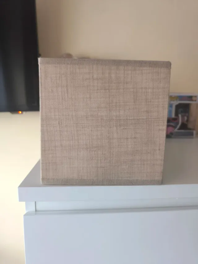 Pantalla de lámpara rectangular beige