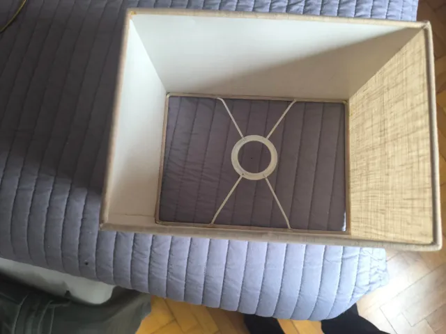 Pantalla de lámpara rectangular beige