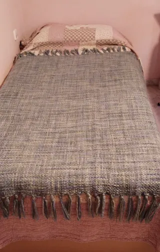 Manta decorativa sofá tonos verde /azul