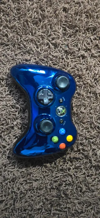 Mando Xbox 360 Azul Metálico