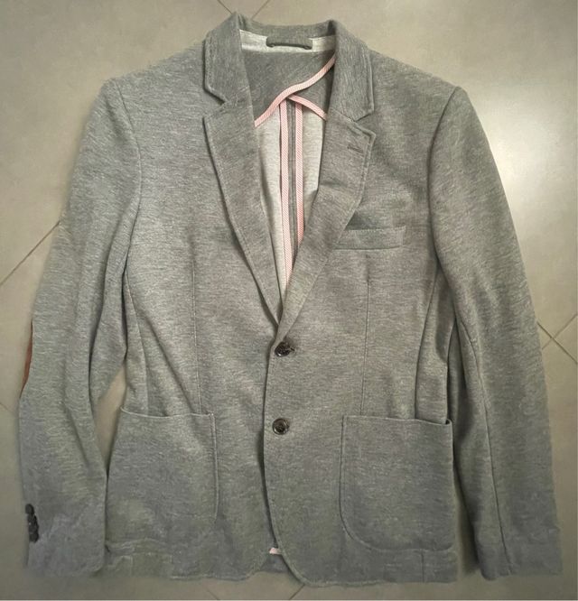 Blazer Zara Uomo Grigio