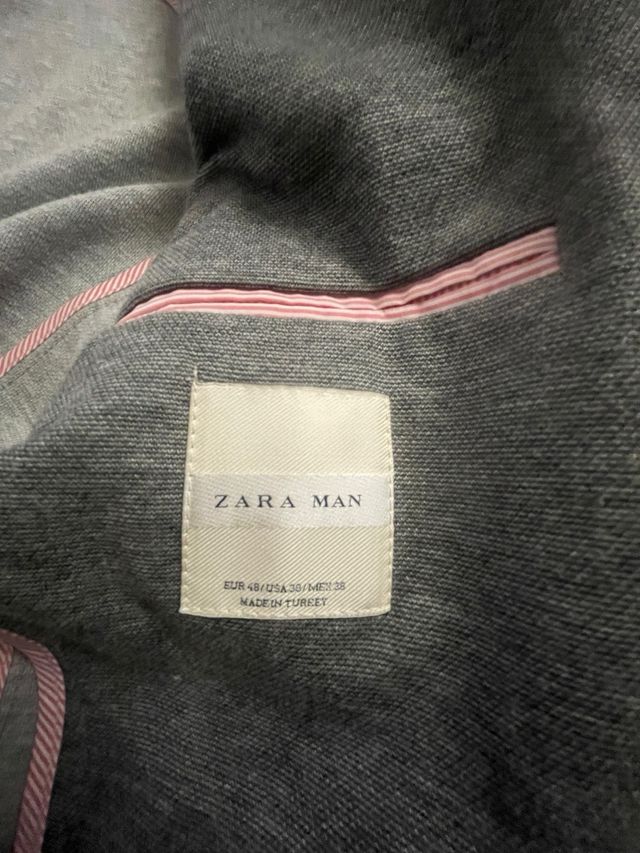 Blazer Zara Uomo Grigio