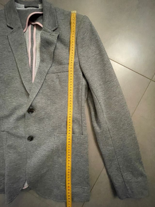 Blazer Zara Uomo Grigio