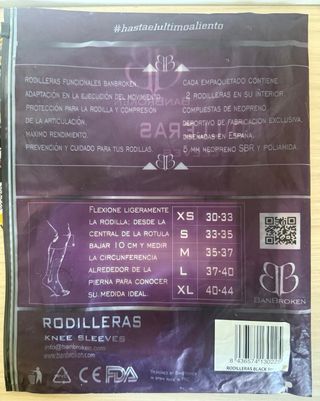 Rodilleras BanBroken Talla S Negras