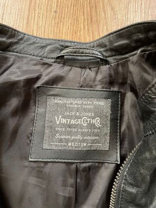 Cazadora Cuero J&J Negra M