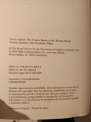 Batallas decisivas I,II y III - Fuller