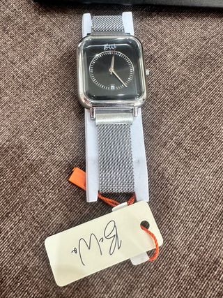 Orologio Bewo Quadrato Argento Nero
