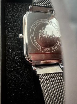 Orologio Bewo Quadrato Argento Nero