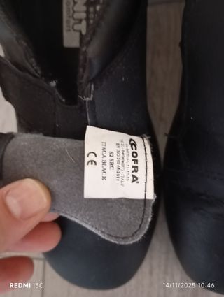 Zapatos de trabajo Cofra negros con puntera mujer
