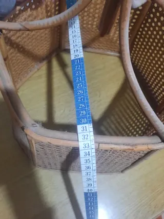 Lampadario in rattan esagonale