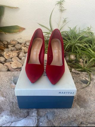 Tacones Marypaz Rojos Talla 38