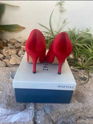 Tacones Marypaz Rojos Talla 38