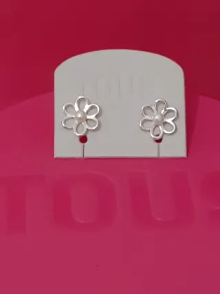 Tous PENDIENTES MAGGIE Flor Perla y Plata