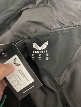 Chaqueta Parka Athletic Club Castore Negra y Verde