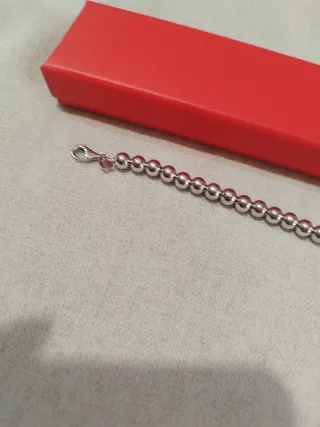 Bracciale in argento con chiusura a moschettone