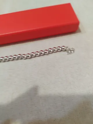 Bracciale in argento con chiusura a moschettone