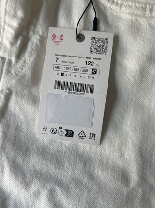 Falda vaquera blanca Zara niña