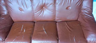 Sofá 3 plazas y 1 plaza marrón