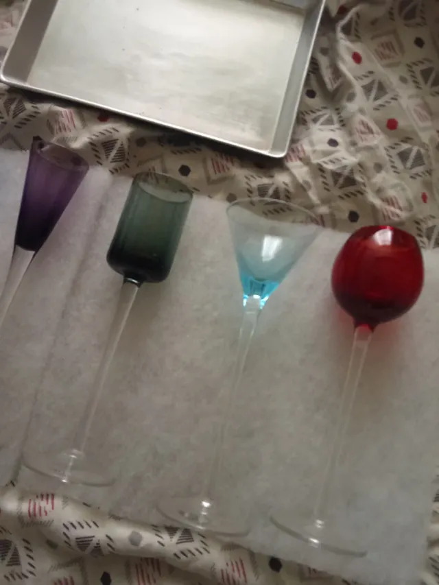 6 Copas de chupito cristal de colores