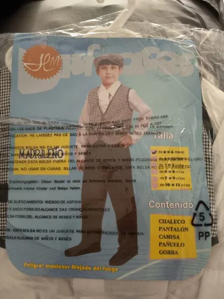 Disfraz Chulapo niño Talla 2 y de 0-6 meses