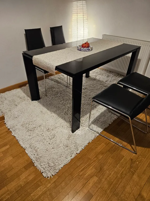 Tapete de algodão grande ondulado