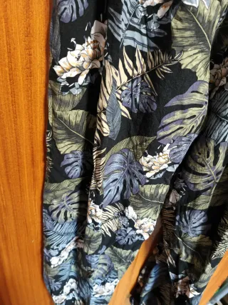 Pantalones Shein Estampados Hojas Talla L