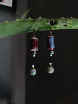 Pendientes Boho Cerámica Hechos a Mano