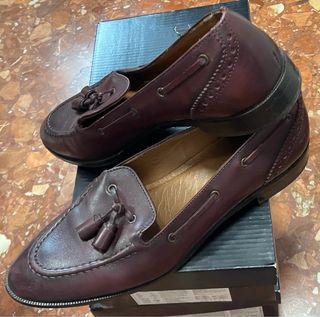 Mocasines Massimo Dutti marrón-burdeos T.39