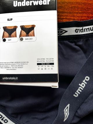 Slip Umbro Uomo Cotone Elasticizzato Blu 6XL