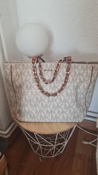 Bolso Michael Kors Original Beige y Blanco