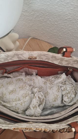 Bolso Michael Kors Original Beige y Blanco